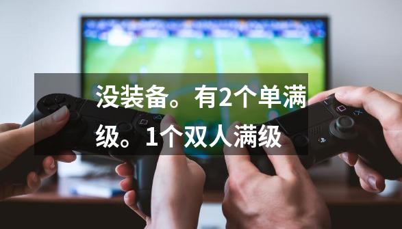 没装备。有2个单满级。1个双人满级-第1张-游戏资讯-智辉网络