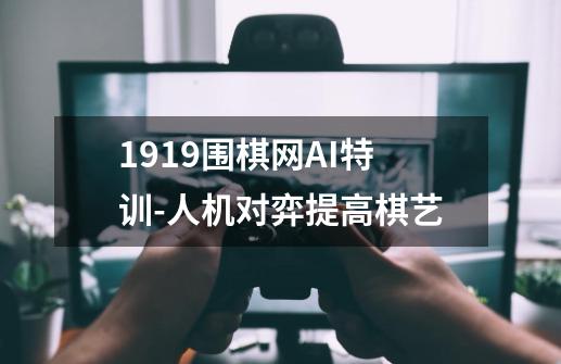 1919围棋网AI特训-人机对弈提高棋艺-第1张-游戏资讯-智辉网络