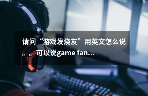 请问“游戏发烧友”用英文怎么说。。可以说game fans or game frency吗-第1张-游戏资讯-智辉网络