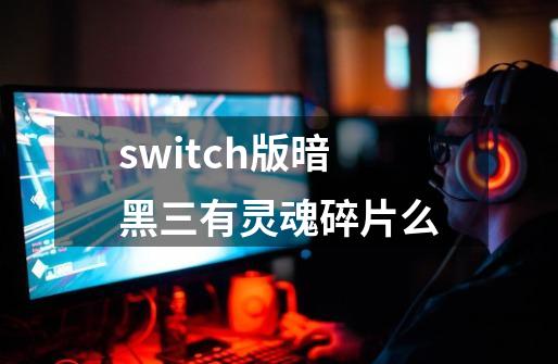 switch版暗黑三有灵魂碎片么-第1张-游戏资讯-智辉网络