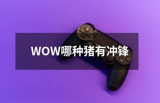 WOW哪种猪有冲锋-第1张-游戏资讯-智辉网络