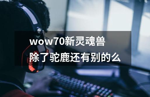 wow7.0新灵魂兽除了驼鹿还有别的么-第1张-游戏资讯-智辉网络