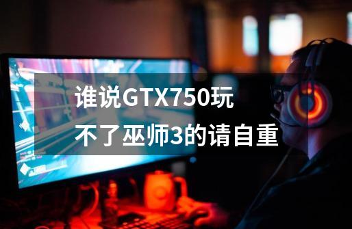 谁说GTX750玩不了巫师3的请自重-第1张-游戏资讯-智辉网络