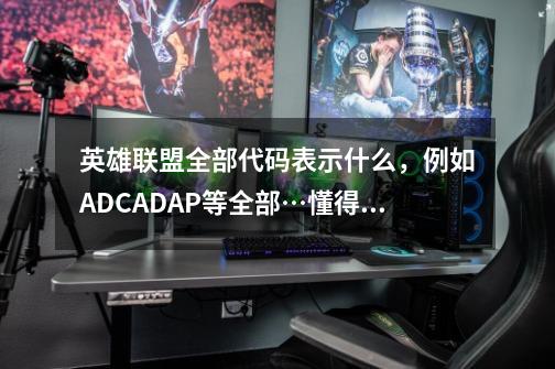 英雄联盟全部代码表示什么，例如ADC.AD.AP等全部…懂得进！少写一个不采纳。-第1张-游戏资讯-智辉网络