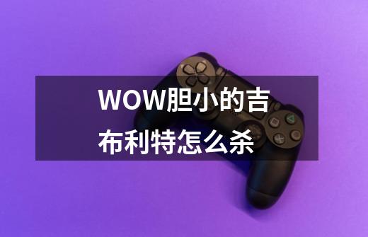 WOW胆小的吉布利特怎么杀-第1张-游戏资讯-智辉网络