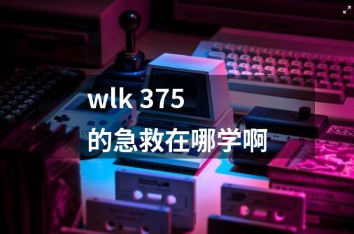 wlk 375的急救在哪学啊-第1张-游戏资讯-智辉网络